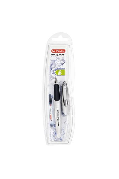 Herlitz My.pen L Fountain Pen, Material Plastic, Color White/Black