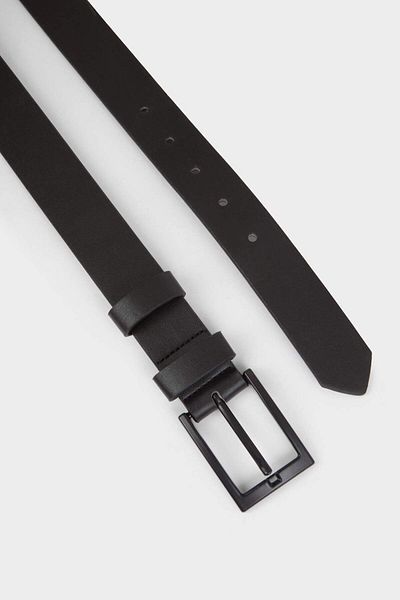 DeFacto Men's Rectangular Buckle Faux Leather Casual Belt F6809Axns