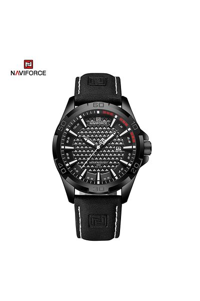 MACON NF8023 Top Brand Luxury Military Leather Casual Sport Quartz Watches for Men (BGYGY)