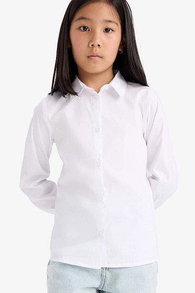 DeFacto Girls Slim Fit Slim Fit Bengalin Long Sleeve Shirt K9023A625Au