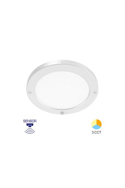 Braytron Panel LED mic CORP LED CU SENZOR PT/ST 20W 3in1 ROTUND IP20 ALB