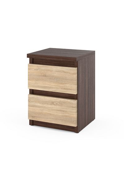 Meble Szafka Nocna 30 CM Wenge Dąb Sonoma 2S Stolik Nocny Do Sypialni Nakastlik