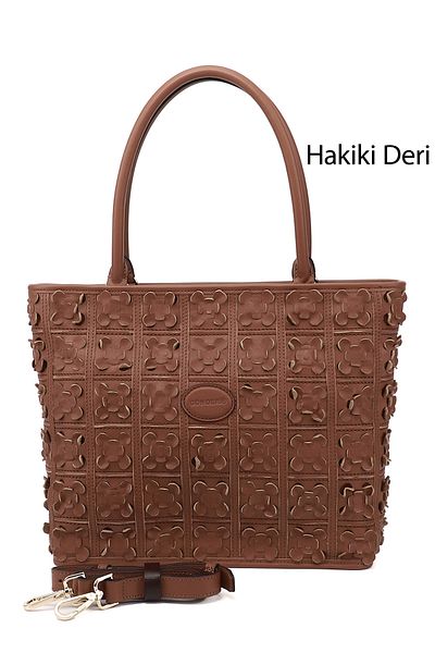GÖNDERİ(R) Women / Girls Tan Genuine Leather Hand and Shoulder Bag