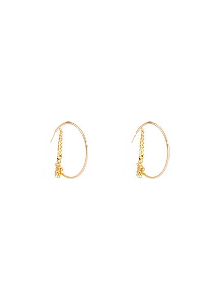Go Dutch Label Hoop & Chain (gold stainless steel)