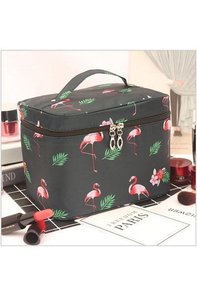 Choice Black Waterproof Portable Women Makeup Bag High Capacity Toiletries Organizer Storage Cosmetic Cases