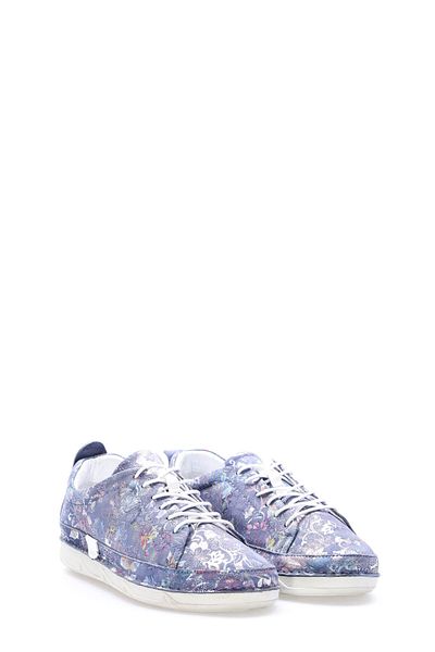 Ayakkabıhane Inside and Outside Genuine Leather Denim Flower Women's Casual Daily Shoes Ah0816026111055