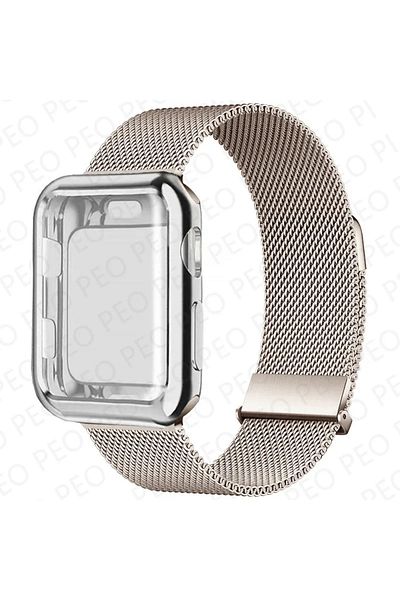 Choice 40mm Series 654 Se Starlight 57 Case+Milanese Loop For Apple Watch Band 44mm 38mm-42mm-40mm Metal Ma
