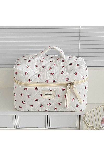 Choice Tote Wholesale Cherry Tote Women Makeup Bag Portable Cute Ladies Cosmetic Toiletry Storage Pouch Han