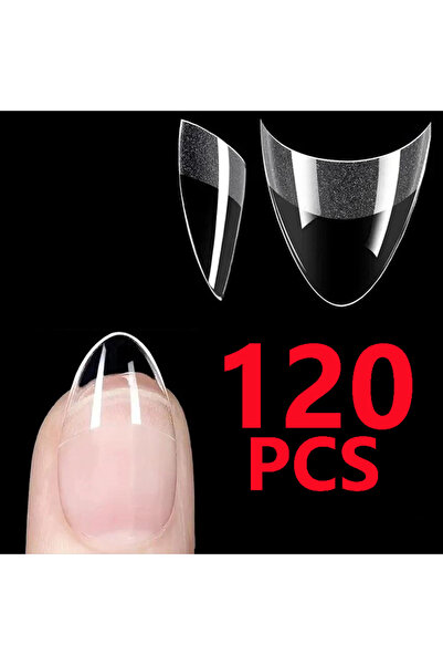 Choice بيج 120 قطعة أظافر صناعية نصف غطاء لوزية نصف غير لامعة أظافر أكريليك م...