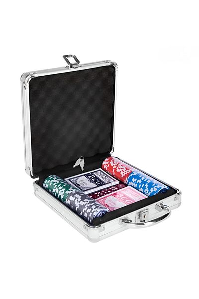 Wolawood Professional Luxury Metal Bag 100 Chip Poker Set Custom Texas Hold'Em Casino Quality Game Team