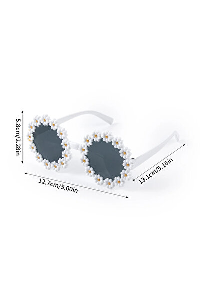 Choice WHITE Kids Daisy Flower Round Frame Sunglasses Children Girls Birthday...