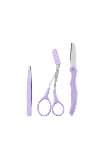 Choice 3pcs set no bag Private Label 3Pcs/Set Makeup Tools Portable Eyebrow Trimming Set Eyebrow Razor Eyeb