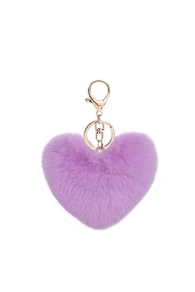 Choice 03 New Heart Plush Hair Ball Keychain Women Leopard Pompom Love Car Key Chain Bags Pendant Hairball