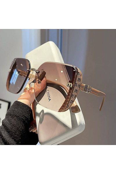 Choice C4 2025 new fashion trimmed sunglasses half frame high quality trend simple sunglasses for women wit