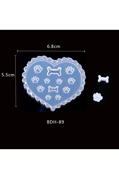 Choice BDH-89 1pc Love Shape 3D Acrylic Mould Silicone Rose Flowers Bow Bowknot Design Nail Art Templates N