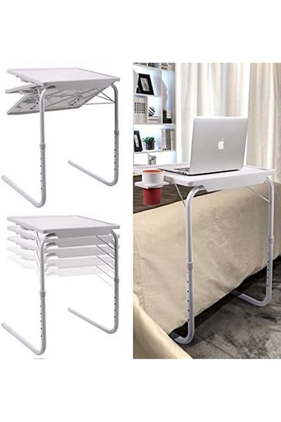 Türkiye Table Mate Smart Folding Table TV Tray Fold-able Laptop Holder Adjustable Height Cup Tray Desk