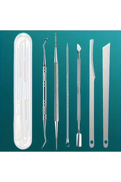 Choice 6 Piece Set 6pcs Nail Tool Set, Keratin Nippers and Cuticle Scissors,Dead Skin and Callus Nail Clipp
