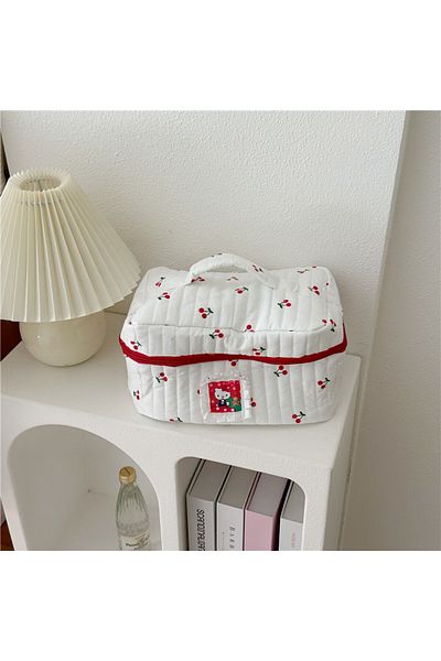 Miniso 1pcs L da Kawaii Cartoon Hellokitty Makeup Bag Set Cute Girl Travel Large Capacity 3-Piece Storage B