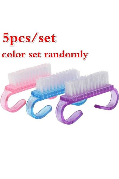 Choice 5 Pcs/set Color Random Hot Sales Nail Cleaning Clean Brush Tool File Manicure Pedicure Soft Remove