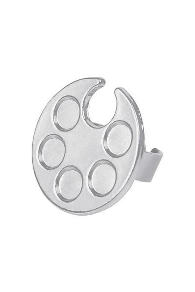 Choice Disc modeling Nail Tools Ring Palette Alloy Finger Painted Pigment Palette, Disc and Little Feet Mod