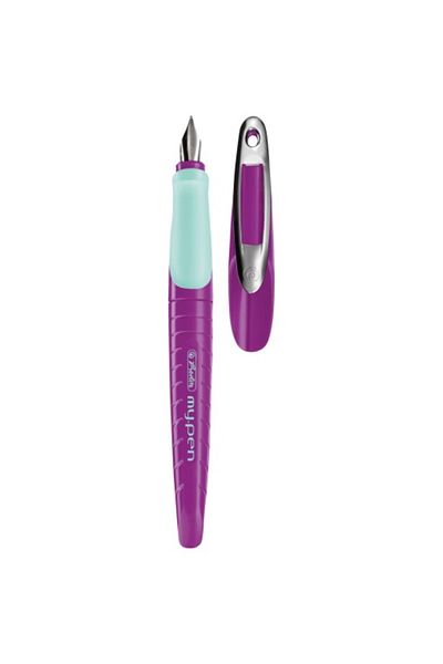 Herlitz My.pen Fountain Pen M, Material Plastic, Color Lilac/Mint, Bulk