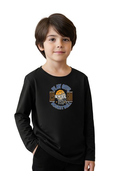 FYK COLLECTİON 3-Pack Zero Collar Printed Detail Boy's Sweatshirt