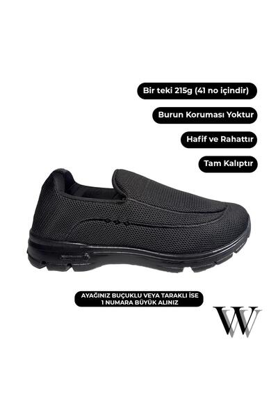 e&e Yazlık Ortopedik Günlük/İş Ayakkabısı Çeliksiz Çelik Burunsuz İş Spor Ayakkabısı Çekecek Hediyeli