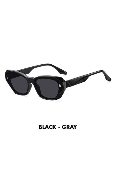 Choice Original Black-Gray LIOUMO Trendy Cat Eye Sunglasses Polarized Women Fashion Personality Irregular G