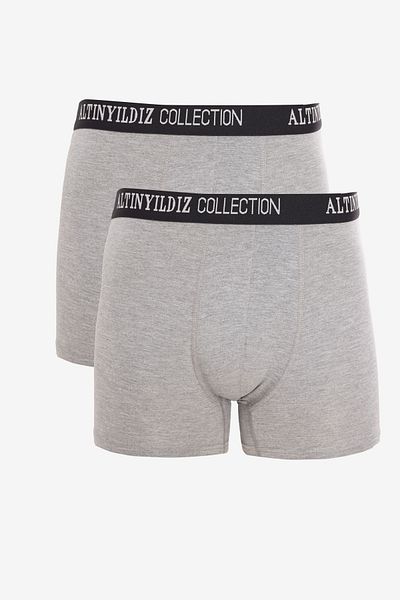 ALTINYILDIZ CLASSICS Ανδρικά μποξεράκια με μαλακή υφή σε γκρι 2 πακέτα