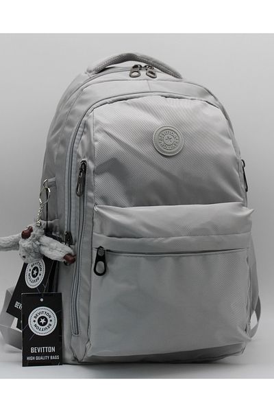 LaddyCo Modern Casual School Backpack Water Resistant Unisex School Bag 2500 Gray