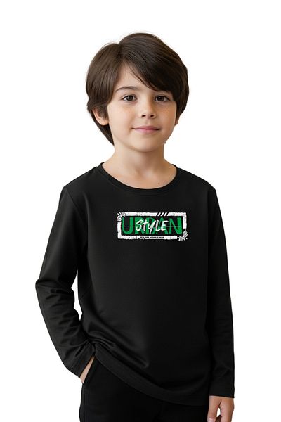 FYK COLLECTİON 3-Pack Zero Collar Printed Detail Boy's Sweatshirt