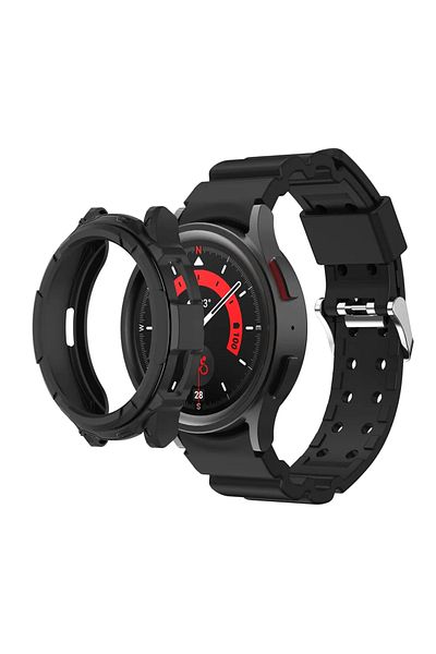 Choice Watch 6 Classic 47mm black Silicone Strap+Case for Samsung Galaxy Watch 6 Classic 43mm 47mm Sport Lo
