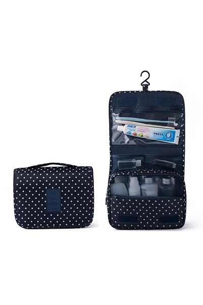 Choice Navy Dot Cosmetic Bag Women Travel Pouch Waterproof Toiletries Beauty Organizer Ladies Bathroom Nece