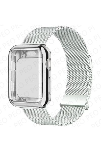 Choice 40mm Series 654 Se light gray 23 Case+Milanese Loop For Apple Watch Band 44mm 38mm-42mm-40mm Metal M