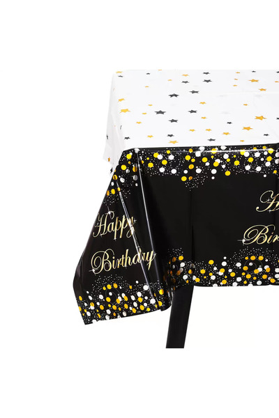 OEM Fata de masa pentru petrecerea de ziua de nastere, model Happy Birthday, 183 x 137 cm, 2260-12