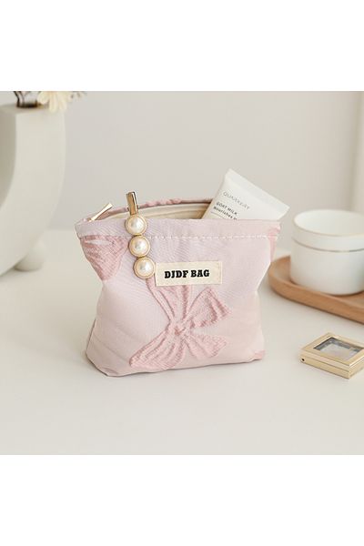 Choice 12 Women's Makeup Bag Small Black High-quality Cosmetics Lipstick Loose Change Storage Bag Portable