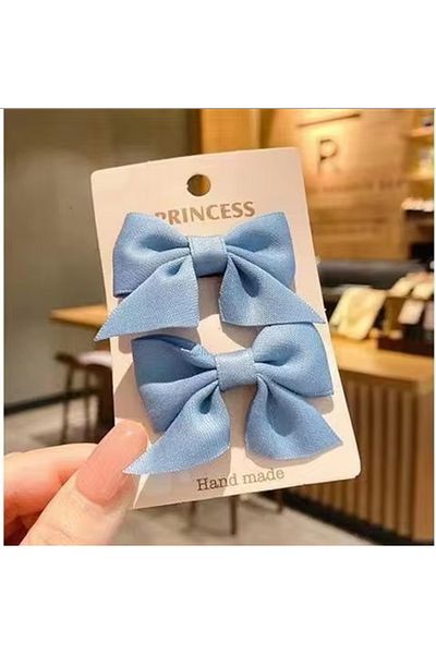 Choice Blue New Cute Bow Headgear Sweet Little Girl Hair Accessories Summer Girls Net Red Clips Baby Hairpi