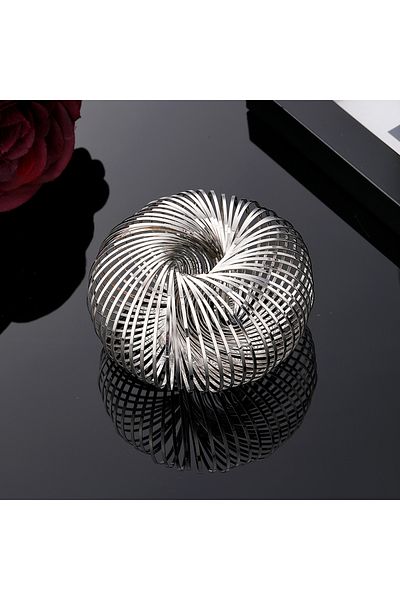 Choice Steel color Decompression Spring Bracelet Flat Wire Retractable Bracelet Memory Wire Bracelet