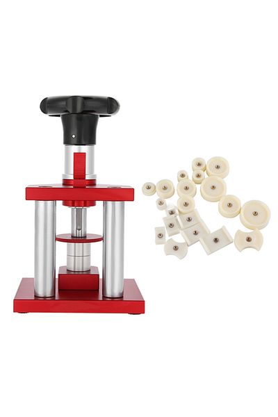 Choice A Screw Type Crystal Bezel Watch Back Case Cover Press Tool with 20 Dies Pressing Repair Watch Pre.