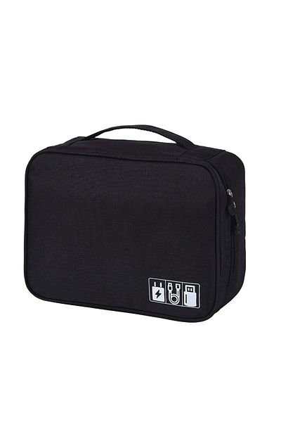 Choice Black Cable Storage Bag Waterproof Digital Electronic Organizer Portable USB Data Line Charger Plug