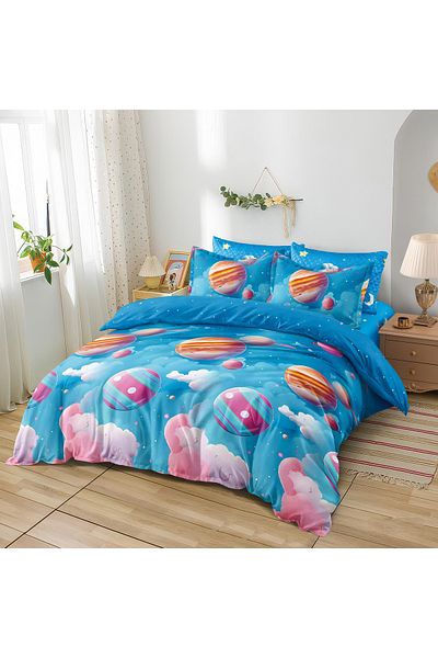CHIRASO CHIRASO Bedding, ANIMATED FINE, ELASTIC Sheet 180x200+25cm, Duvet Cover 200x230cm, 4 Pillowcases