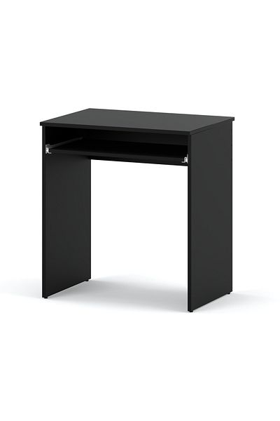 Meble Small Black Computer Desk 68 CM 1 Shelf Gaming School Desk