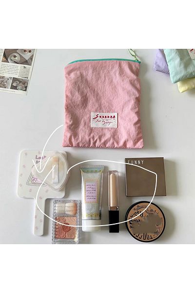 Choice Pink Cute Women Mini Zipper Makeup Bag Korean Macarone Lipstick Cosmetic Storage Pouch Wholesale Mak