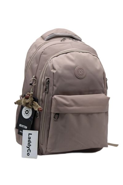 LaddyCo Modern Daily School Backpack Water Resistant Unisex School Bag 2500 Mink