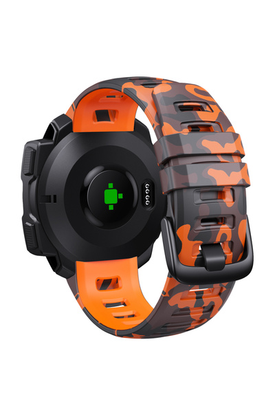 Choice سوار ساعة سيليكون برتقالي مموه من For Instinct لسلسلة Instinct - Insti...