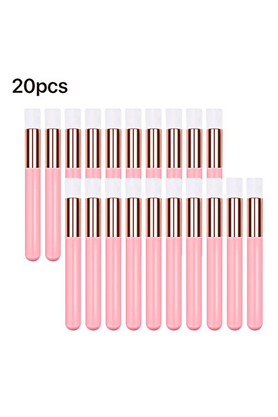 Choice3 فرشاة تنظيف الرموش باللون الوردي، 20 قطعة، 3/10/20/50/100 قطعة، فرشاة شامبو الرموش لتمديدات الرموش، قابلة للتقشير