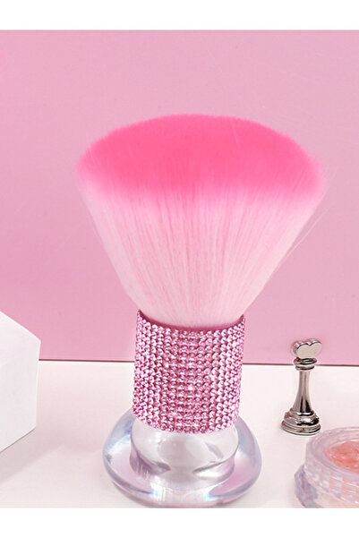 Choice فرشاة طلاء الأظافر برأس فطر من بينك دايموند - أداة متعددة الاستخدامات لفن الأظافر، وأحمر الخدود، والمكياج