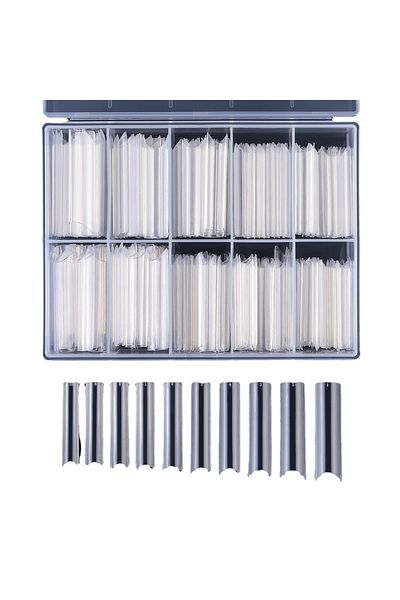 Choice WHITE Nail Tips, Transparent Fake Fingernails Toenails Artifical Nails, Coffin Tips Manicure DIY Too
