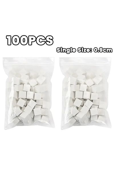 Choice 100 PCS Mini Square Nail Art Sponge with 4 Claws Nail Sponge Metal Grabber Set Multipurpose Blush Gr