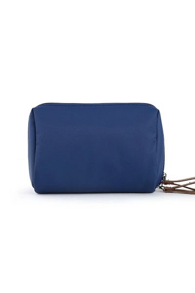Choice BPA076-Dark Blue 2024 New Women Cosmetic Bag Solid Color Korean Style Makeup Bag Pouch Toiletry Bag